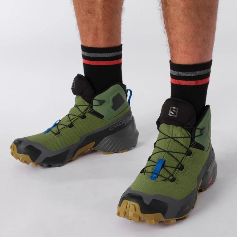 Botas Montaña Salomon Cross Hike Mid GTX Hombre Verde Oliva | MX LCWK835